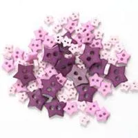 Trimits Mini Craft Stars Buttons - Purples Shades