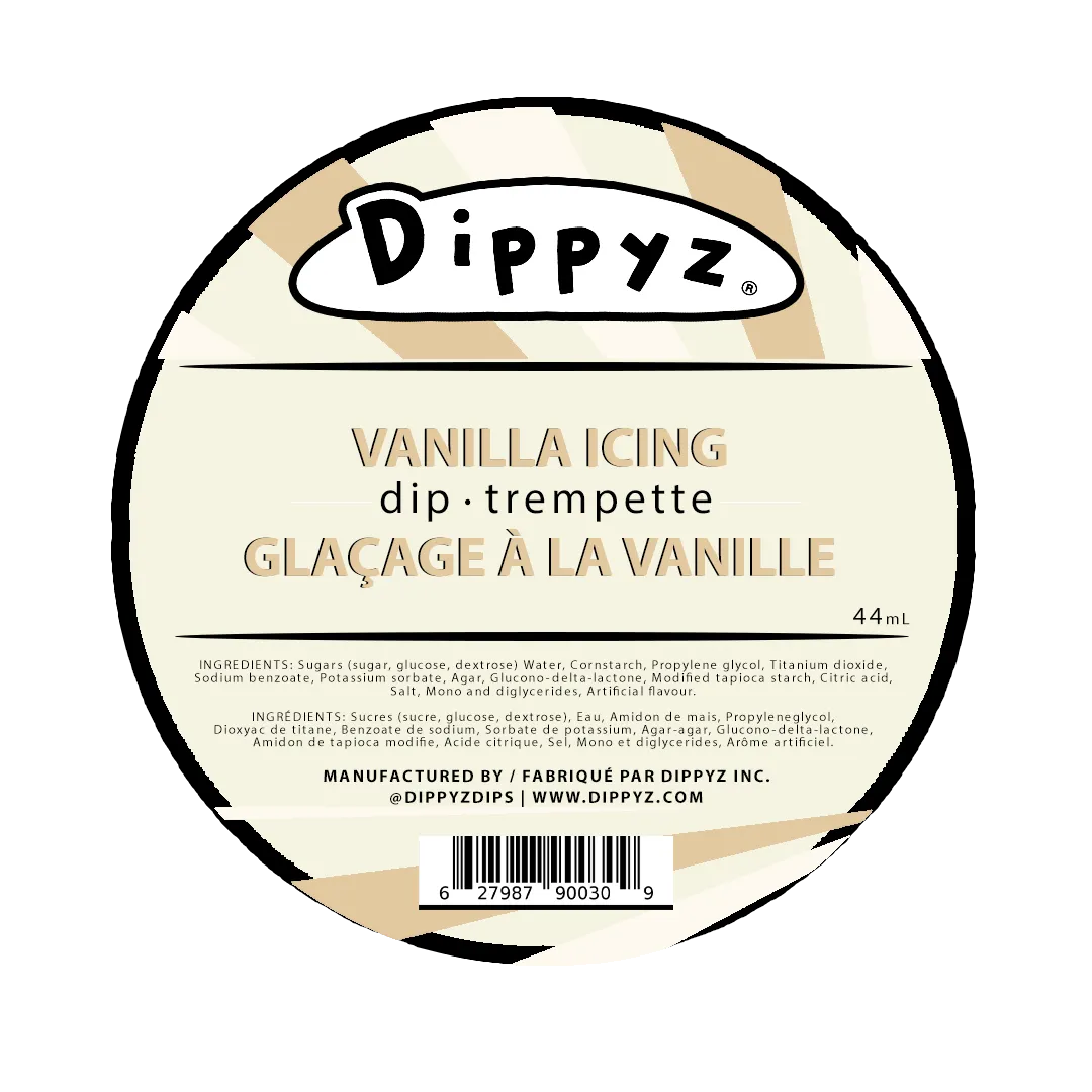Vanilla Icing Dips (48 x 44ml) - Dippyz | Concession and Carnival Foodservice Supplies Canada