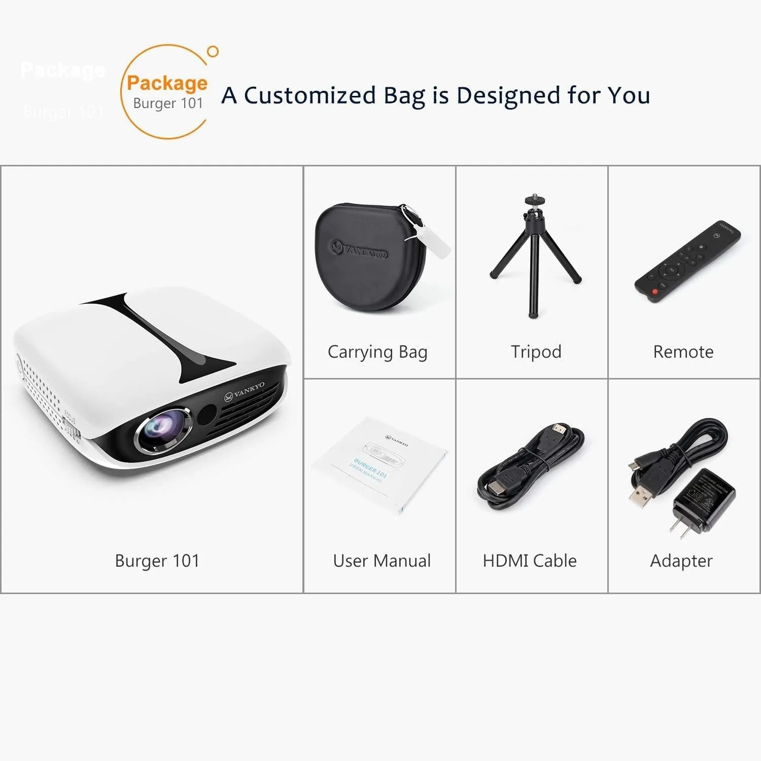 Vankyo Burger 101 Mini Projector