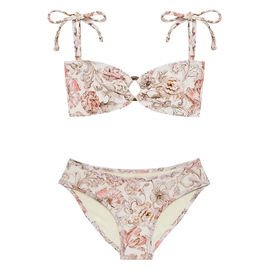 Venecia Floral Mini Tori Bandeau x Lulu Bikini Set