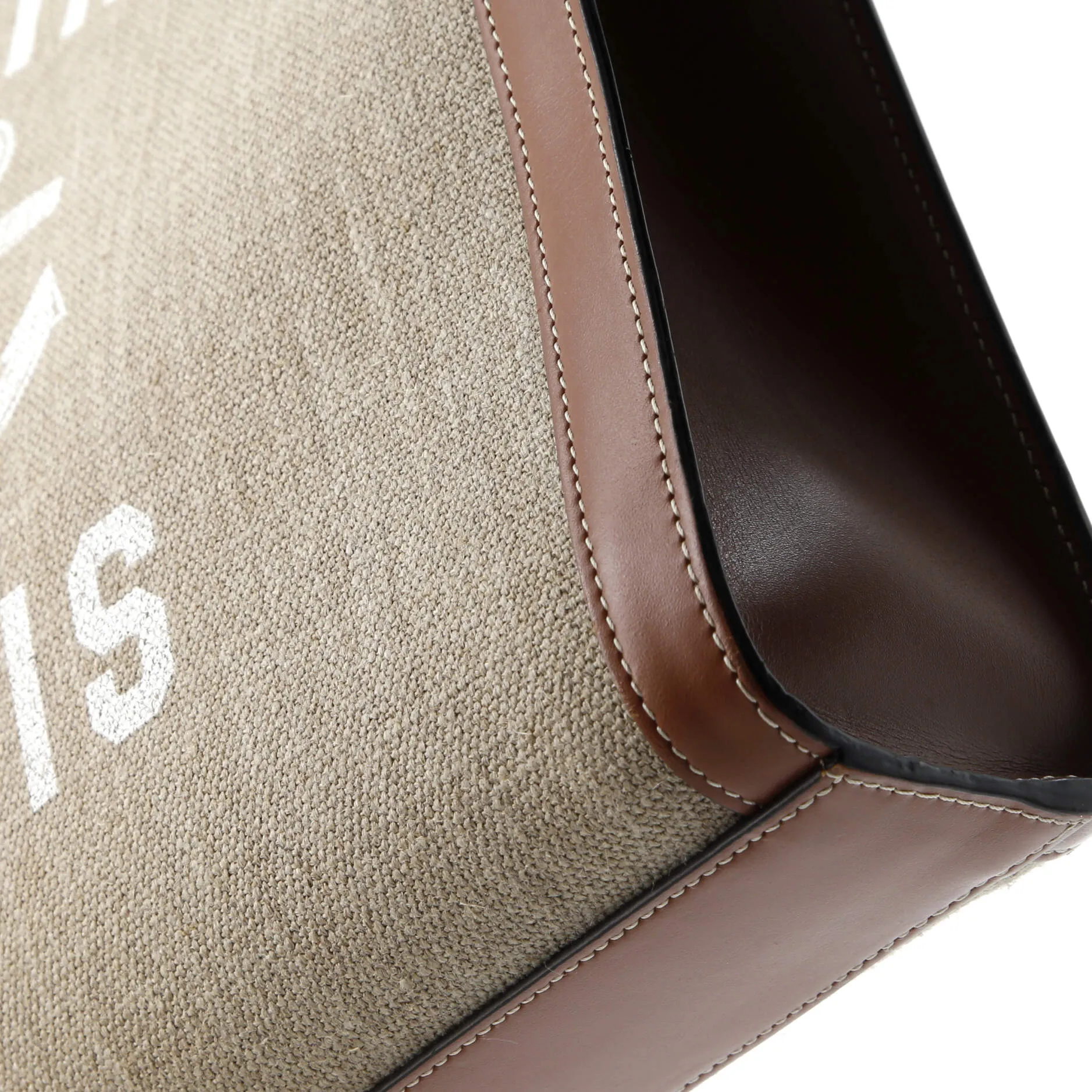 Vertical Cabas Tote Printed Canvas and Leather Small