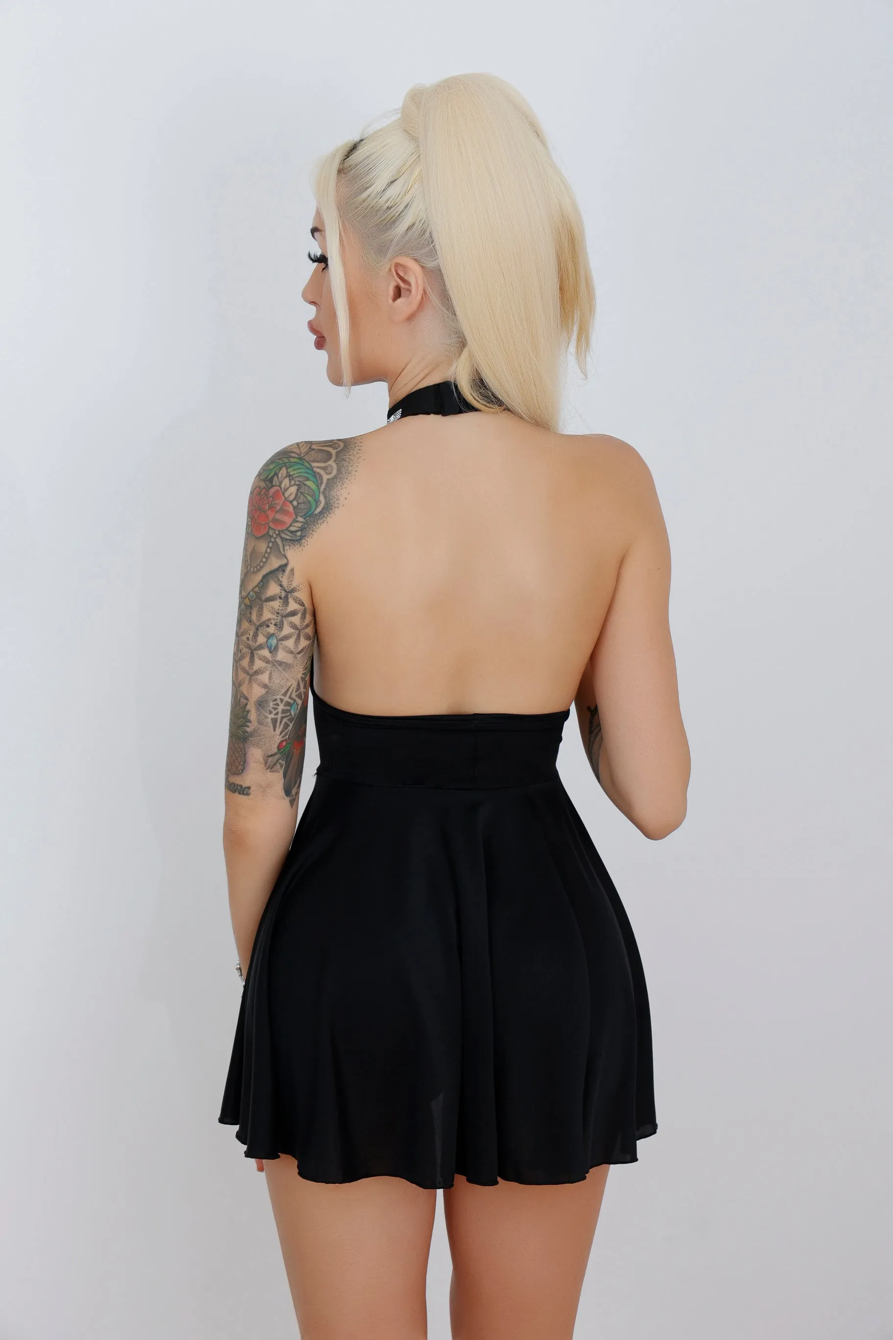 Vestido falda de bolero negro