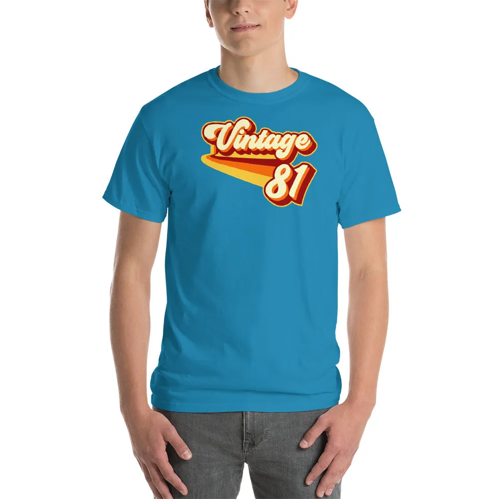 Vintage 1981 Warm Retro Lines CLASSIC FIT Short-Sleeve T-Shirt