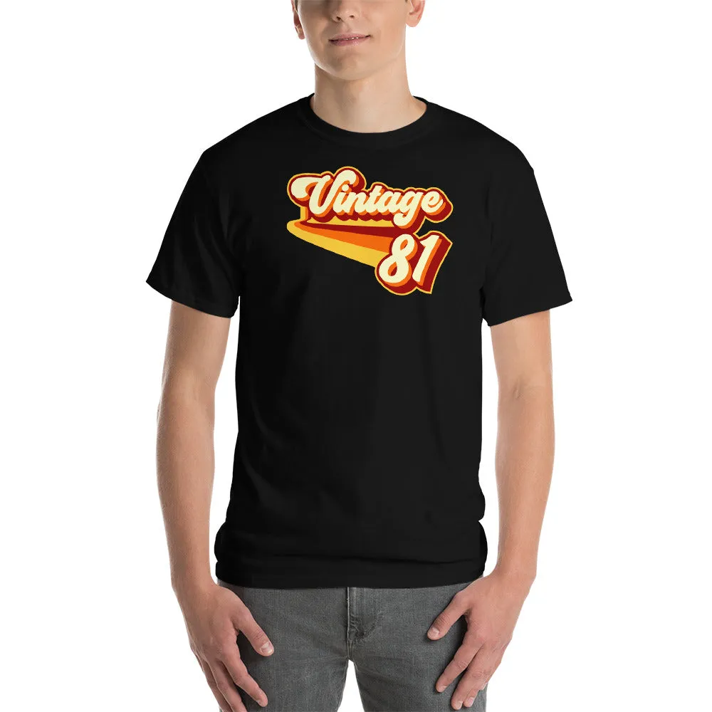 Vintage 1981 Warm Retro Lines CLASSIC FIT Short-Sleeve T-Shirt
