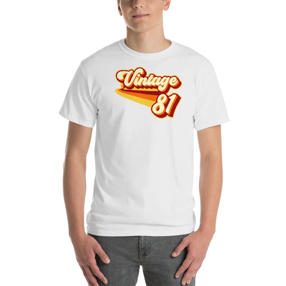 Vintage 1981 Warm Retro Lines CLASSIC FIT Short-Sleeve T-Shirt