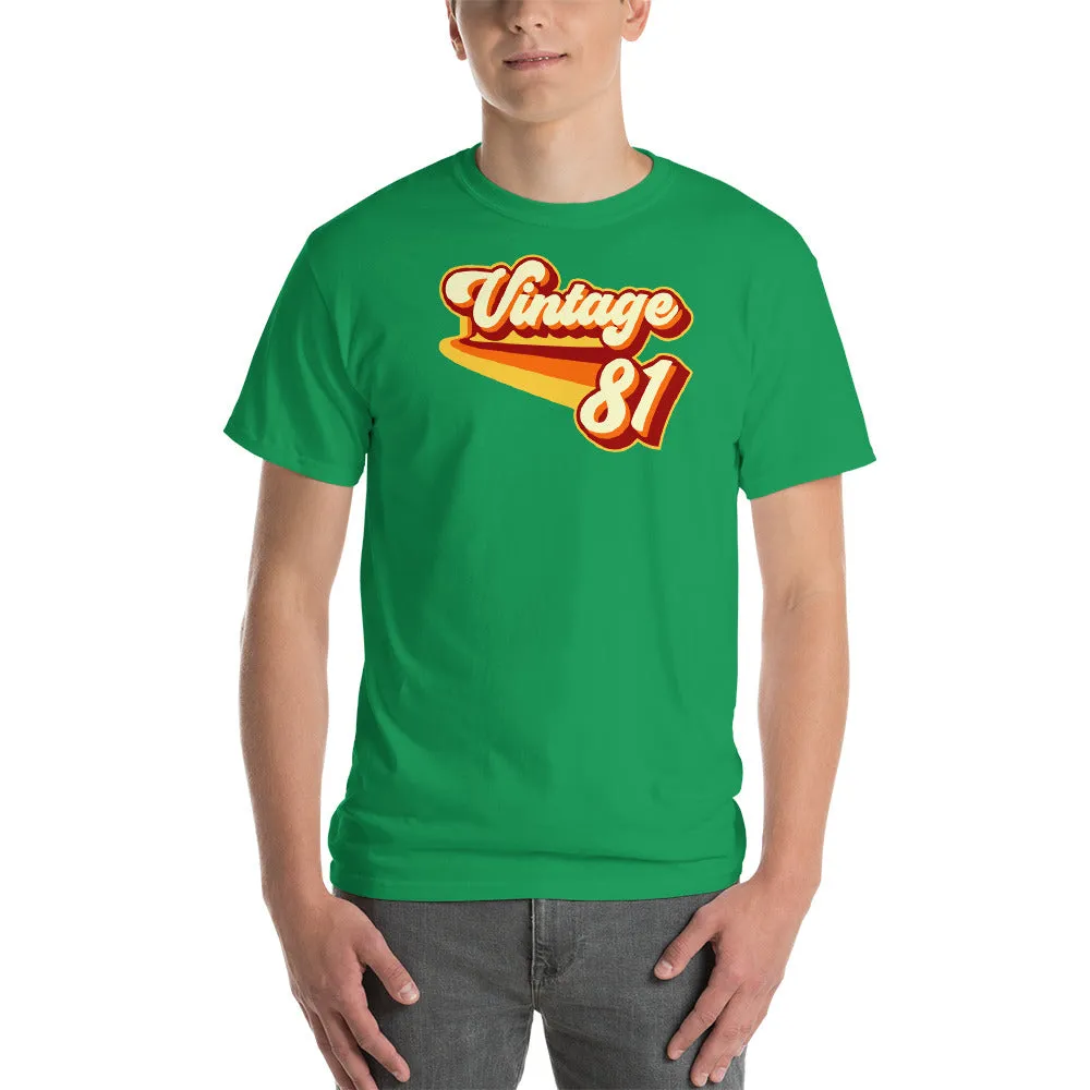 Vintage 1981 Warm Retro Lines CLASSIC FIT Short-Sleeve T-Shirt