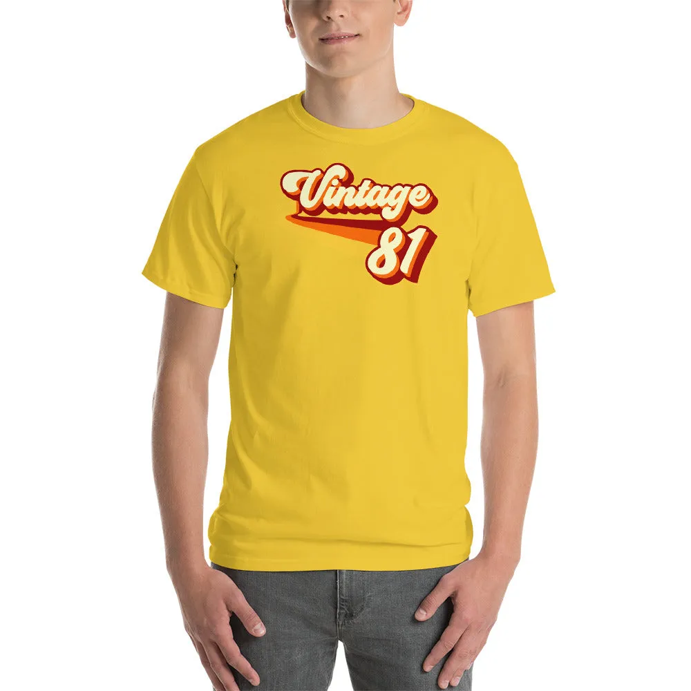 Vintage 1981 Warm Retro Lines CLASSIC FIT Short-Sleeve T-Shirt