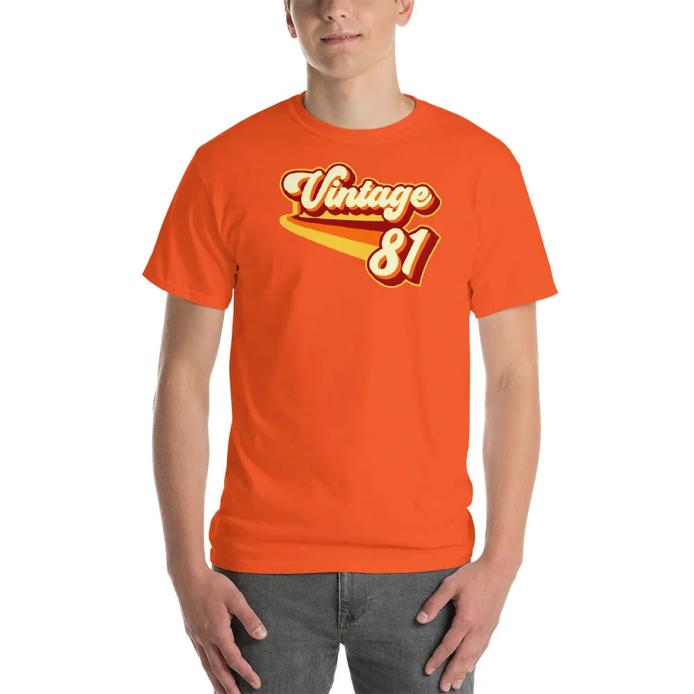 Vintage 1981 Warm Retro Lines CLASSIC FIT Short-Sleeve T-Shirt