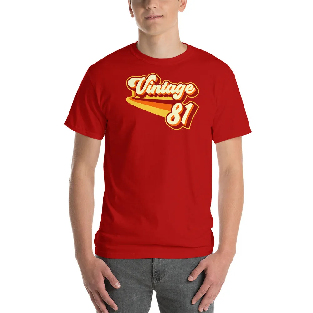 Vintage 1981 Warm Retro Lines CLASSIC FIT Short-Sleeve T-Shirt