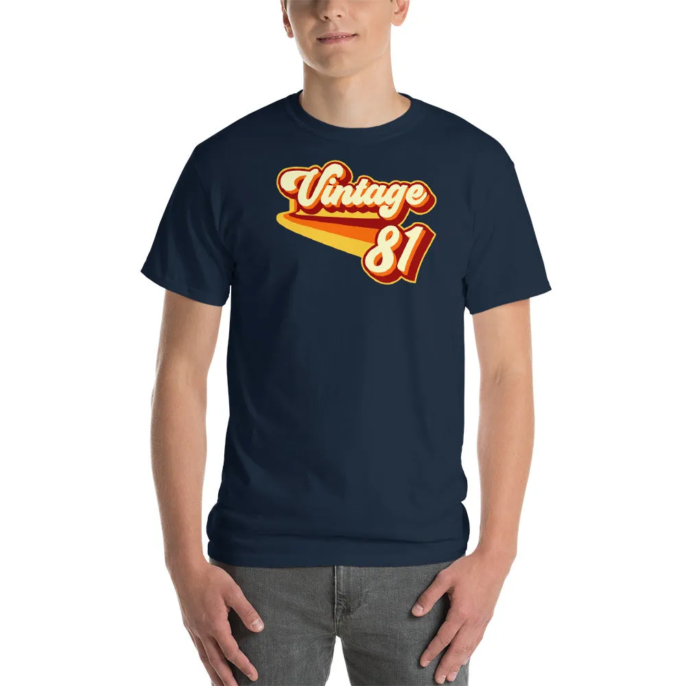 Vintage 1981 Warm Retro Lines CLASSIC FIT Short-Sleeve T-Shirt