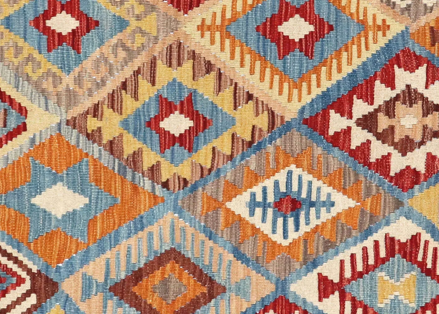 Vintage Afghan Maimana Kilim - 5'11" x 7'8"