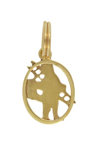 Vintage Chimney Sweep Charm in 14 Karat Yellow Gold