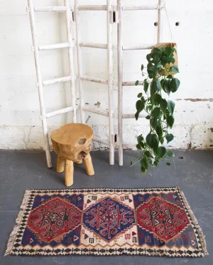 Vintage Mini Turkish Kilim Rug 2'x4'2"