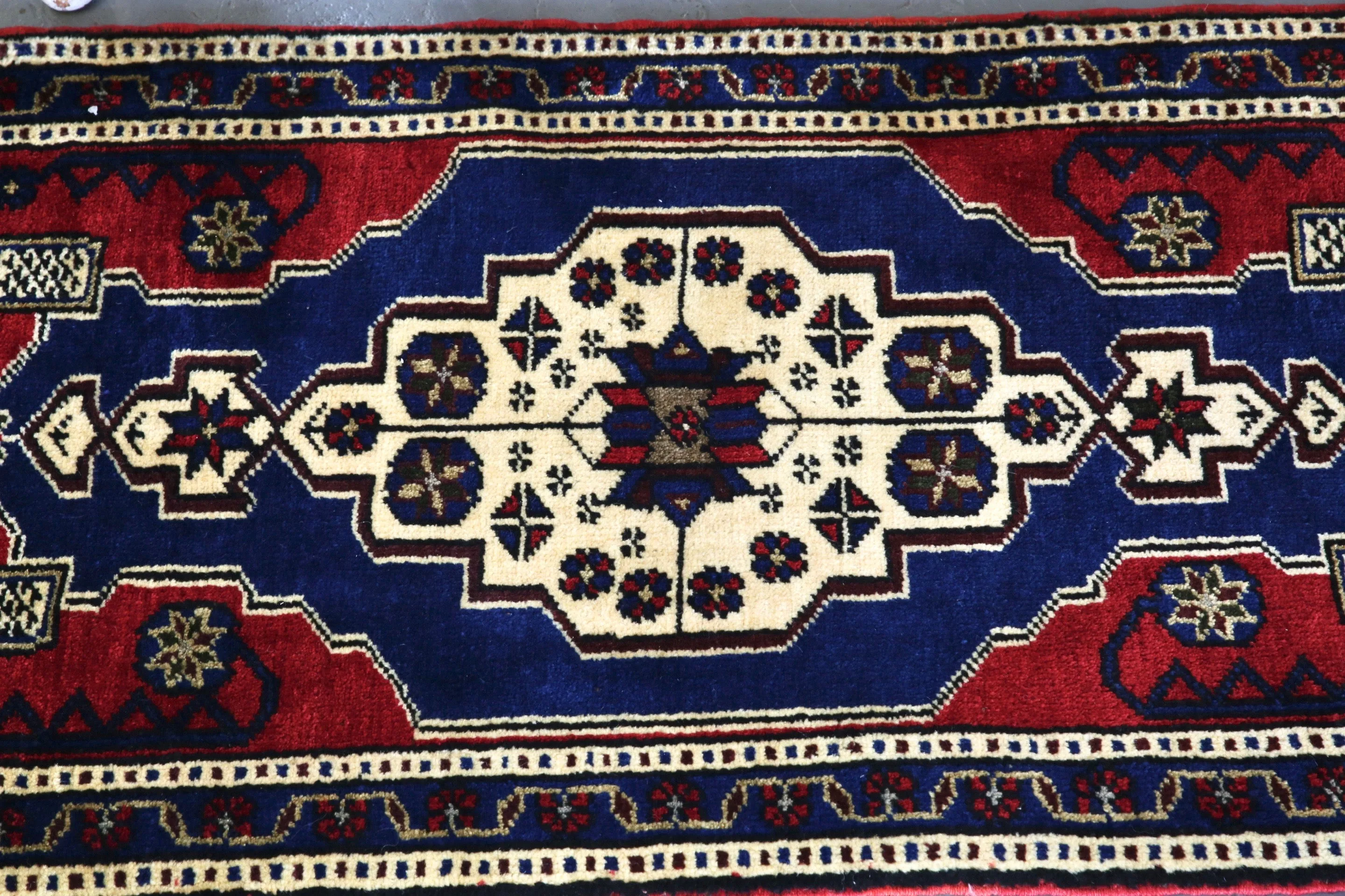 Vintage Mini Turkish Rug 23inx52in