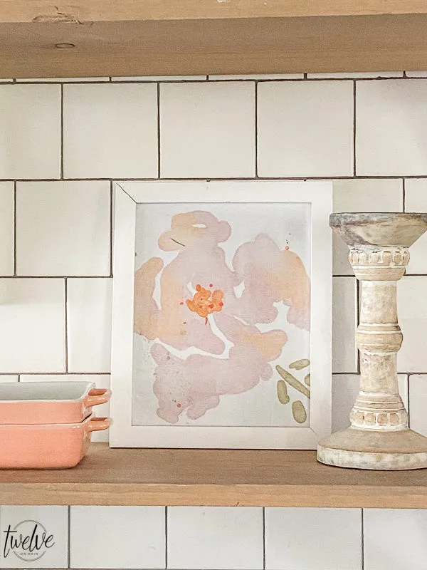 Watercolor Floral Prints Digital Download Set of 4