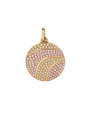 Wave Fully Set Small Round Pendant