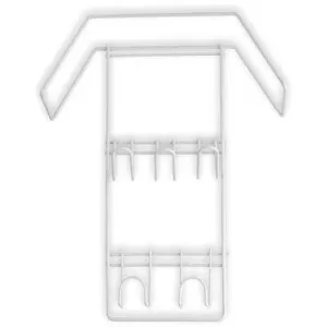 White Metal Central Vacuum Tool and Hose Organizer