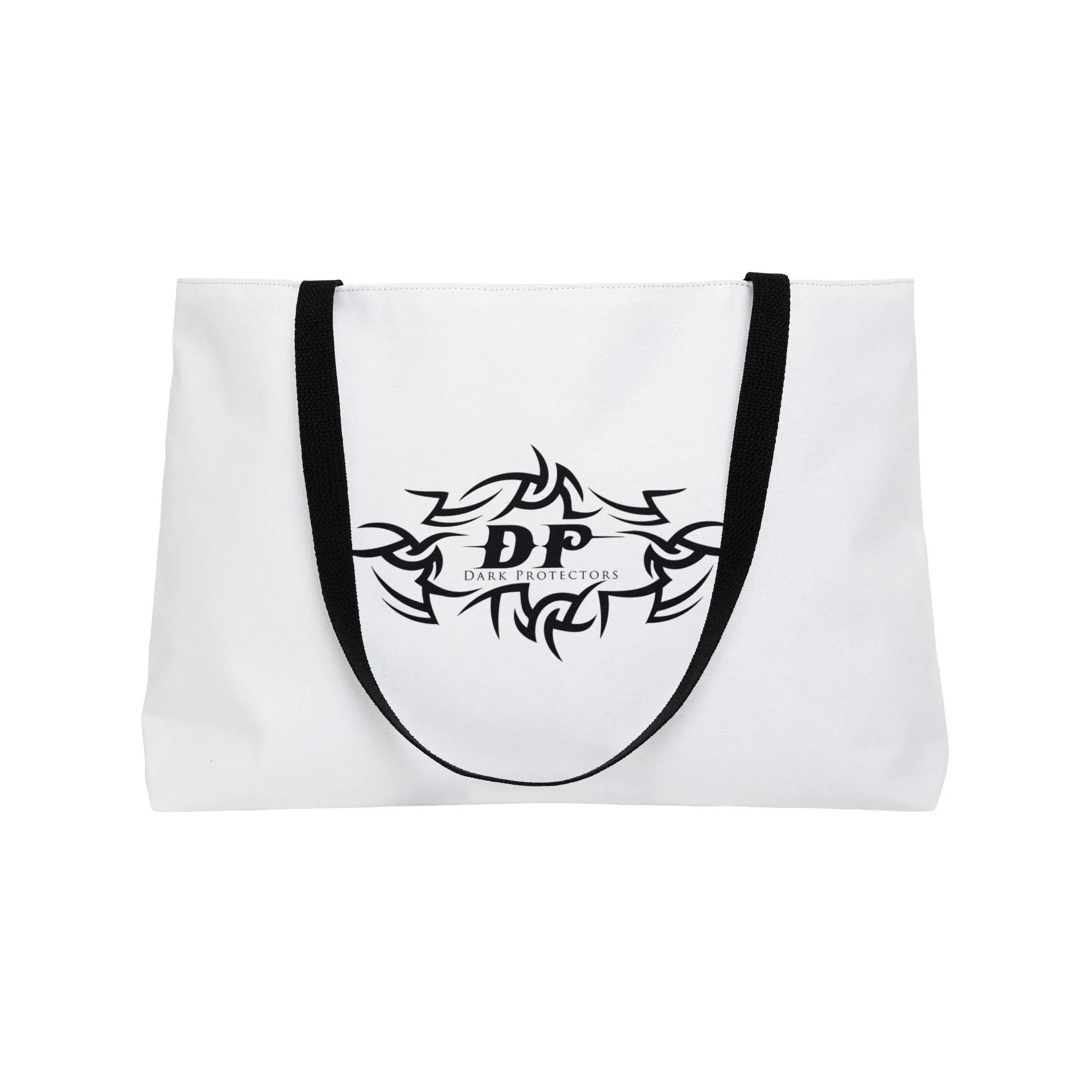 White Weekender Tote Bag - Dark Protectors Logo