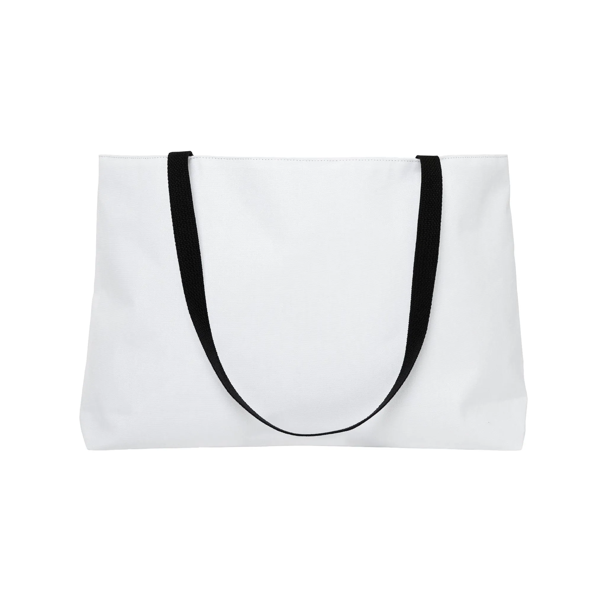 White Weekender Tote Bag - Rebecca Zanetti Black Logo