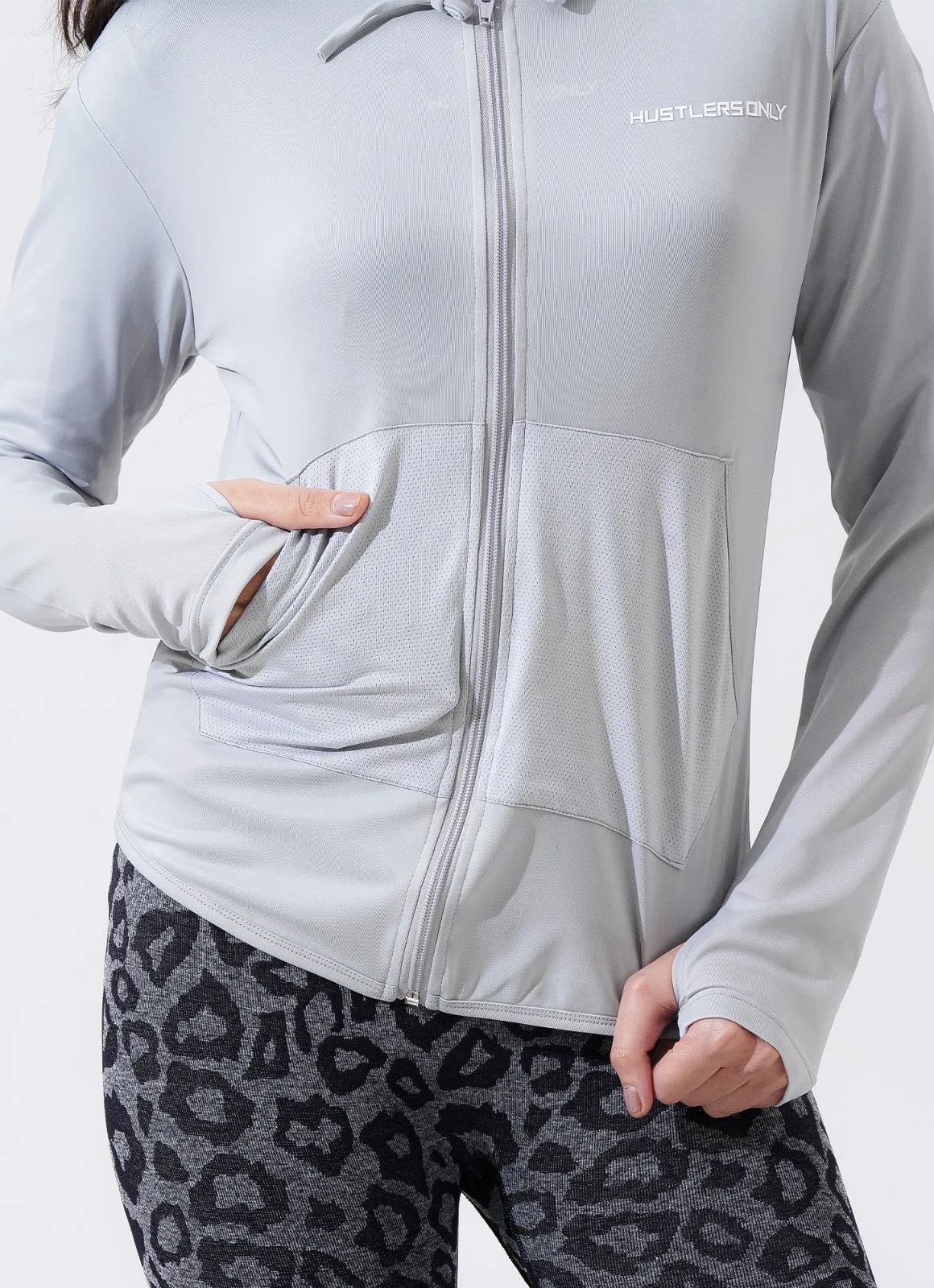 Women Sleek Hoodie - Silver