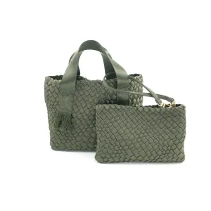 Woven Fringe Handle Bag