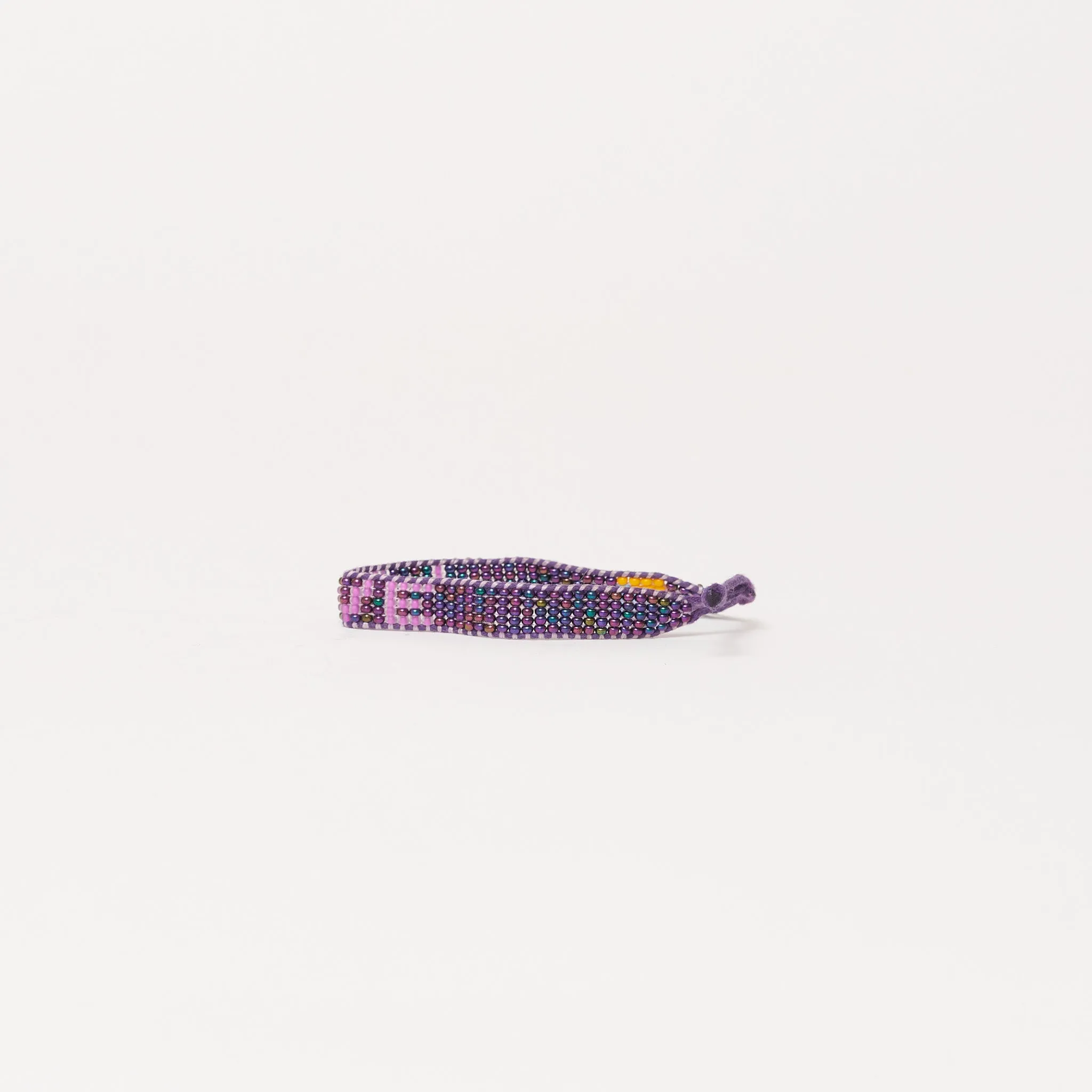 Woven LOVE Bracelet - Amethyst/Purple