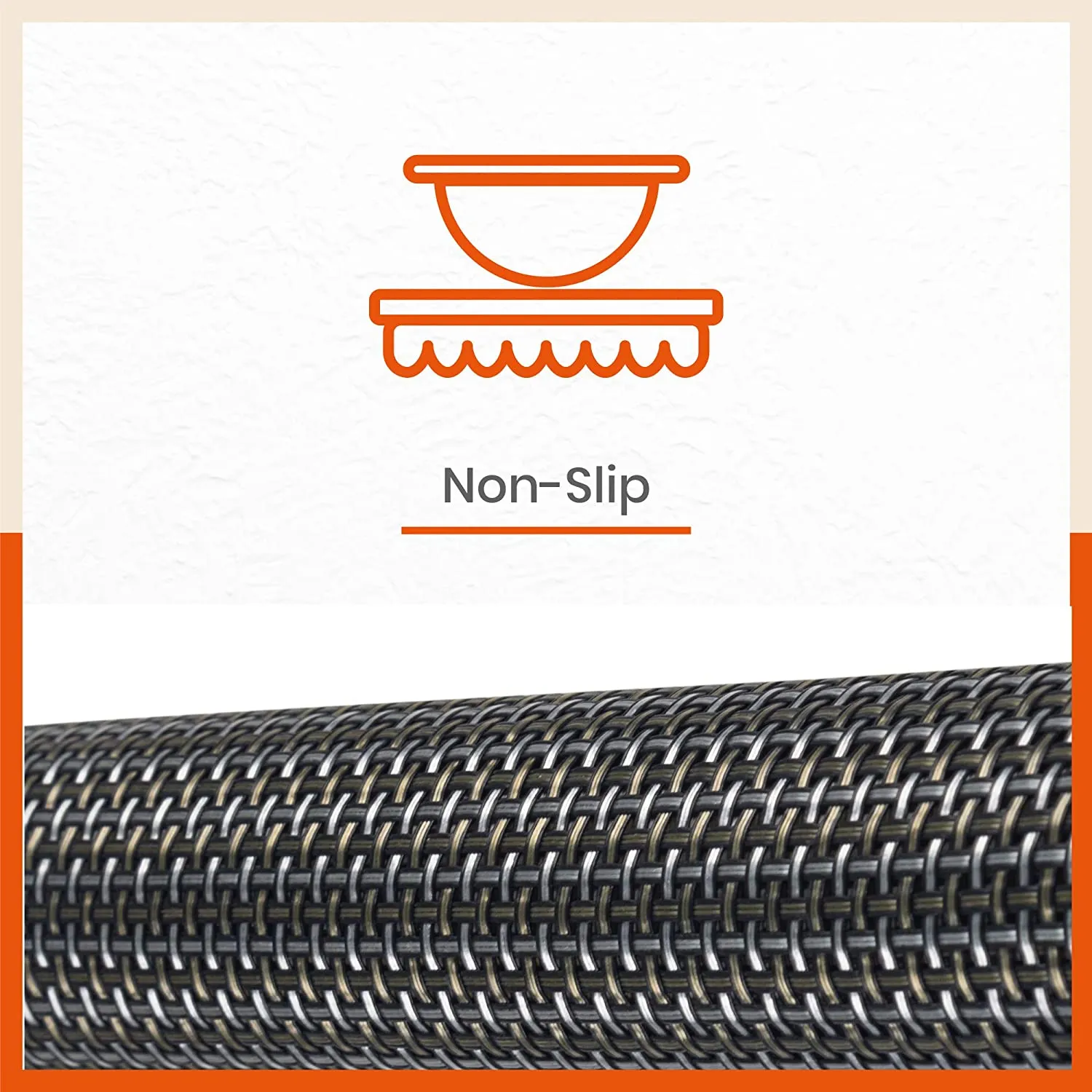 Woven PVC Table Mats / Placemats for Dining Table at Home (Liam - Set of 6)