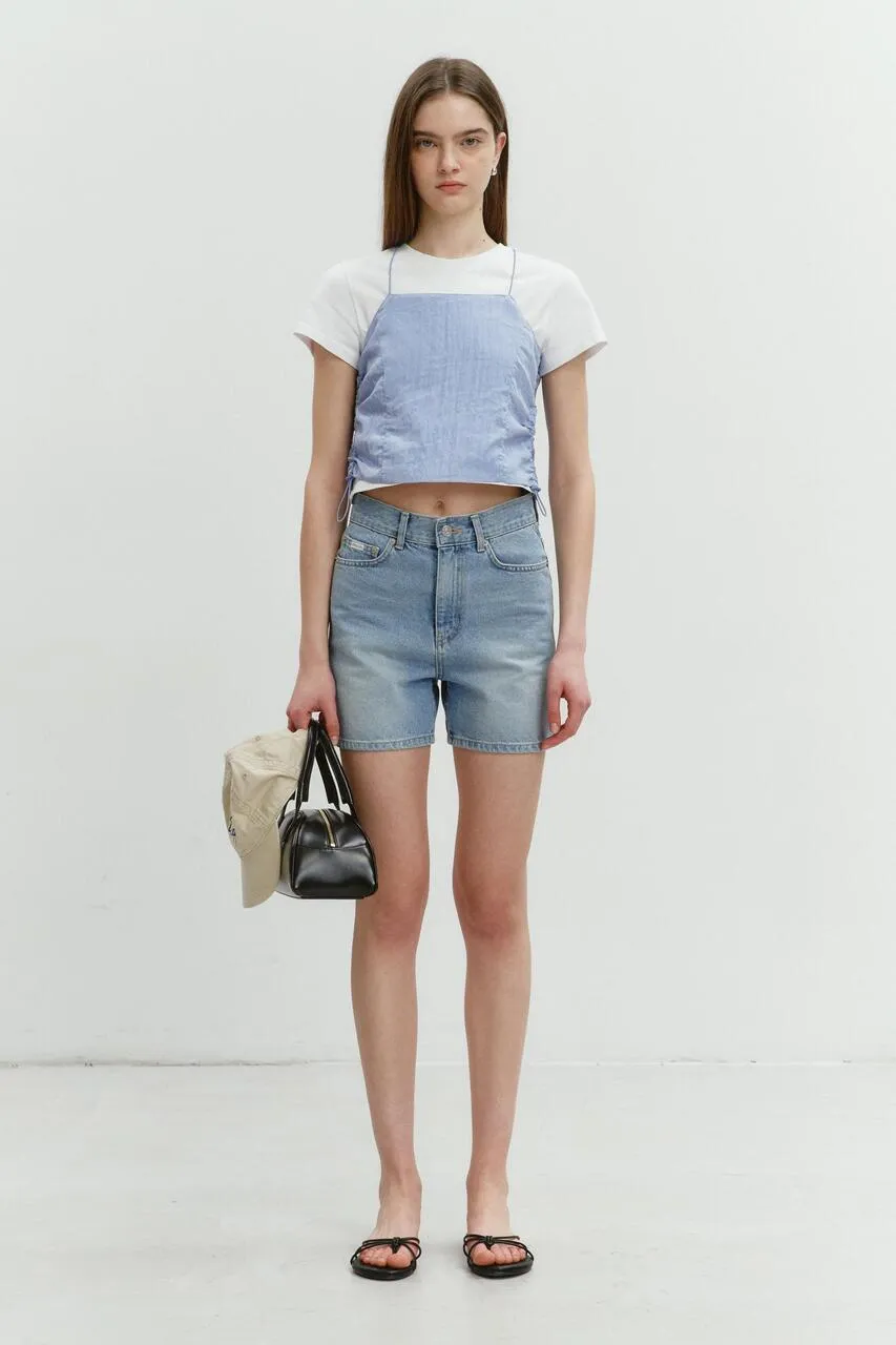 WOVEN STRING TOP