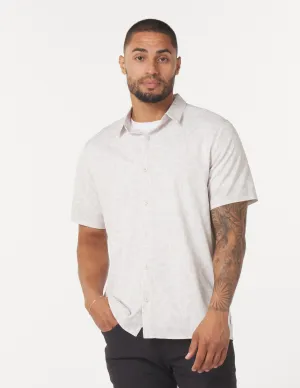Zephyr Shirt: Oatmilk Palm Daze Print